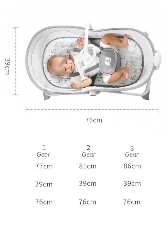 Baby Rocker Deluxe 6 In 1 Rocking Bassinet Multifunctional Bassinet For Newborn Boy Girl For The Age 0 To 12 Month