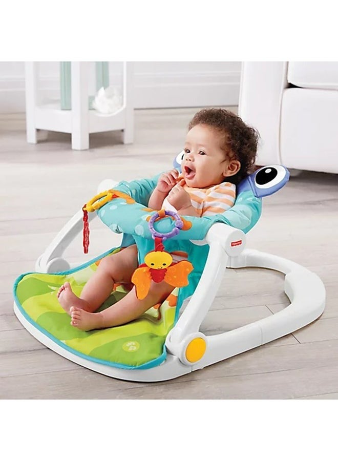 Sit-Me-Up Froggy Design Baby Foldable Floor Seat - Multicolour