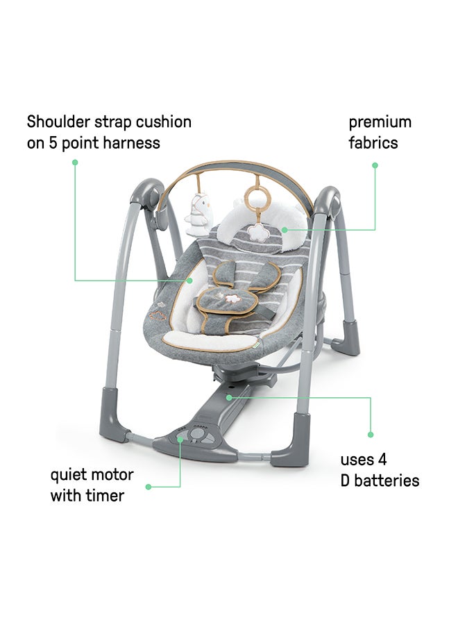 Boutique Collection Swing n Go Portable Swing - Bella Teddy