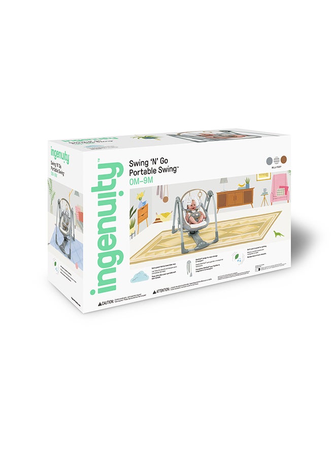 Boutique Collection Swing n Go Portable Swing - Bella Teddy