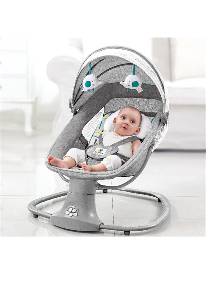 Baby Electric Rocking Chair with Bluetooth Function with 5 Swing Sizes and 3 Stage Timer Removable Mosquito Net