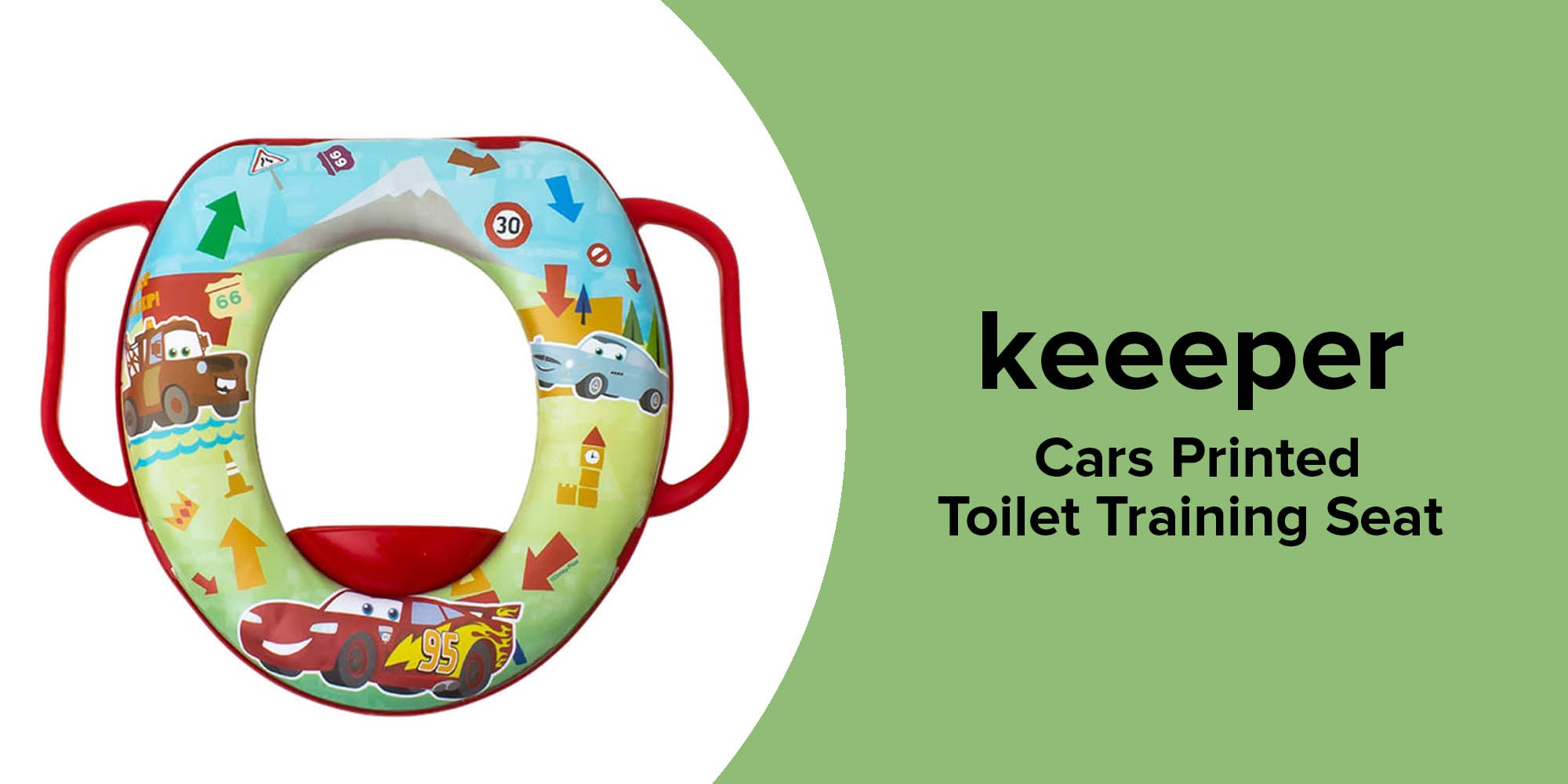 Cars Toilet Training Seat, 12-18 M - Red/Green/Blue Assorted