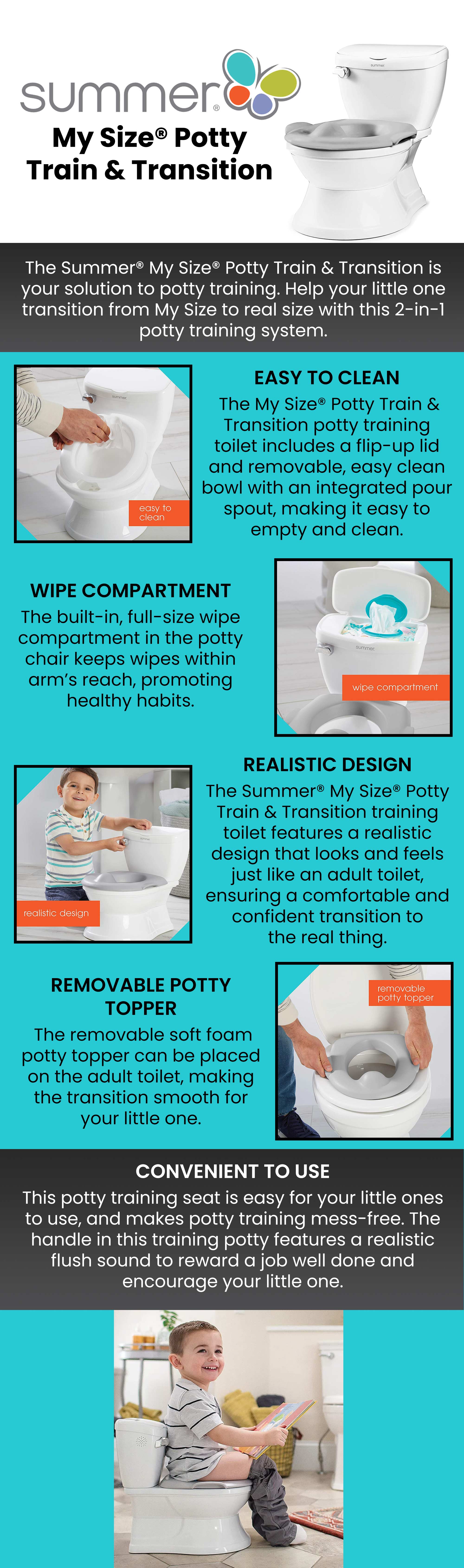 My Size Potty Train and Transition - White/Grey