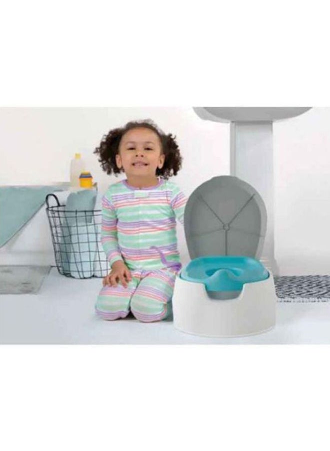 2-In-1 Step Up Potty Training System, 18+ M - Grey/Blue