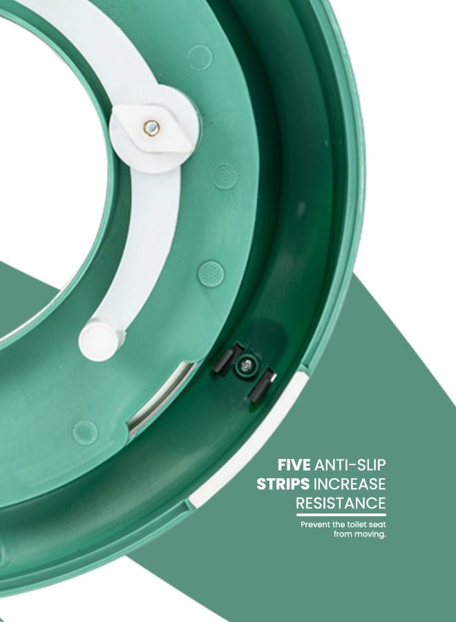Melo Baby Potty Seat For Western Toilets Kids Toilet Potty Training Seat For Baby With Handle Cushion Lock Kids Potty Chair Kids Potty Seat For Baby Kids 1 To 8 Years Boys Girls Green