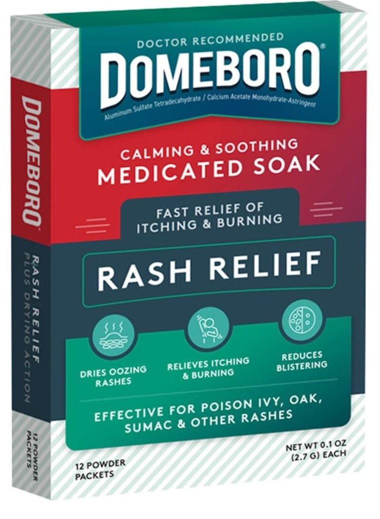 Domeboro Medicated Soak Rash Relief Powder Packets 12 Powder Packets