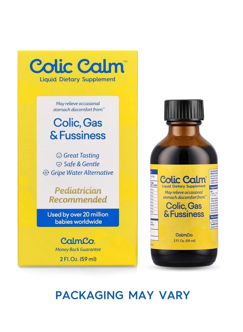 Colic Calm Homeopathic Gripe Water, Colic & Infant Gas Relief Drops, 2 Ounce