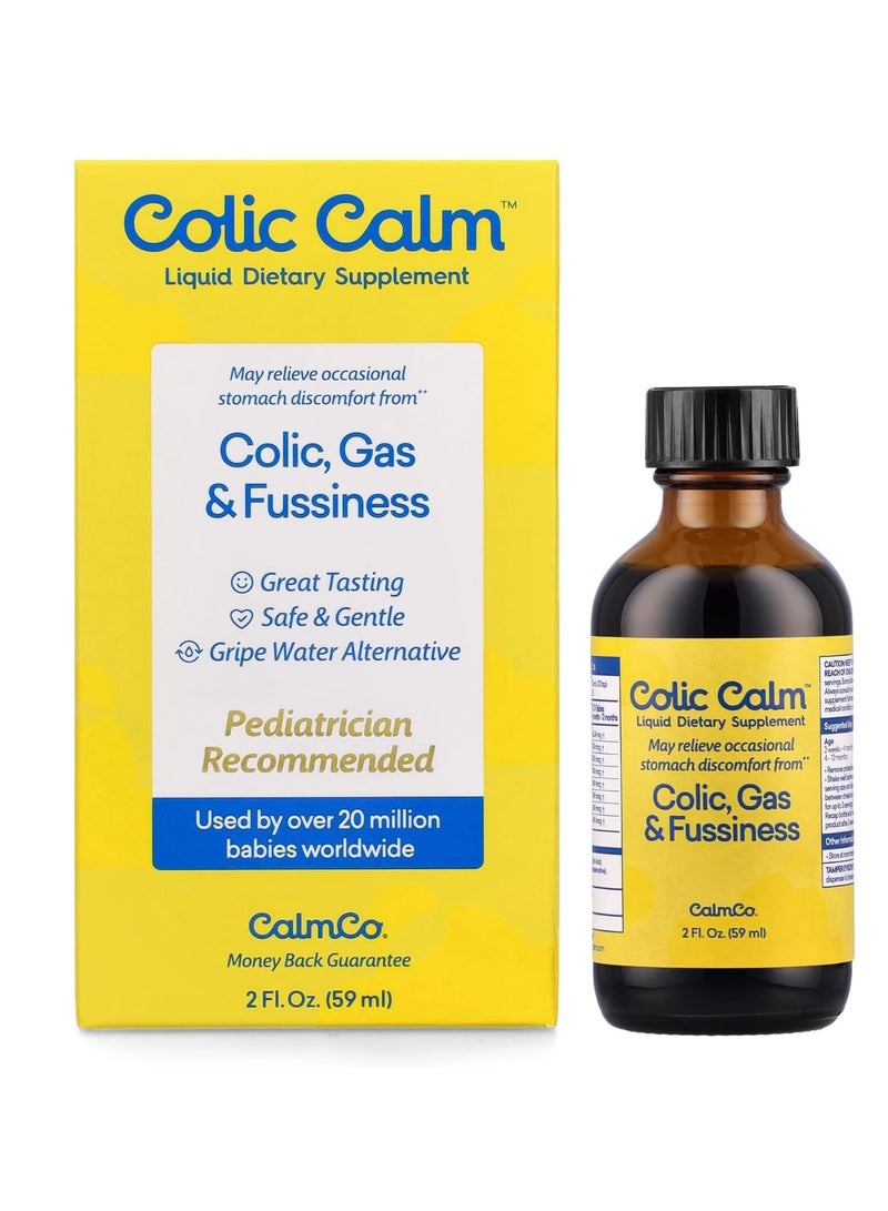 Colic Calm Homeopathic Gripe Water, Colic & Infant Gas Relief Drops, 2 Ounce