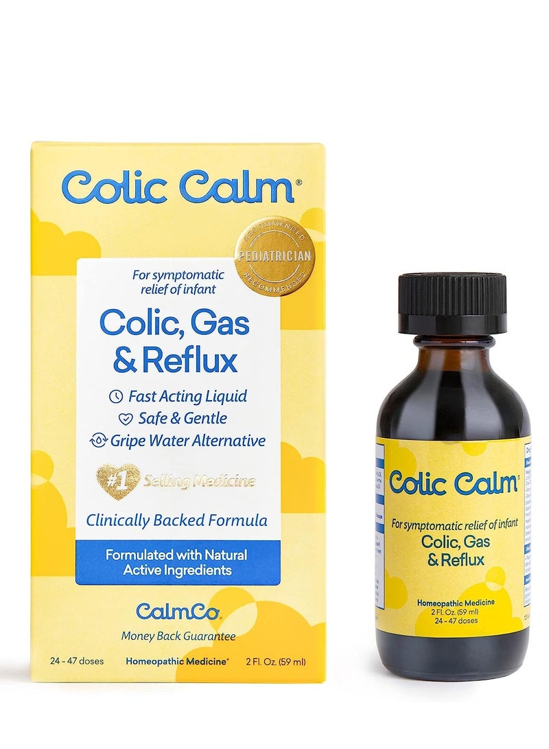 Colic Calm Homeopathic Gripe Water, Colic & Infant Gas Relief Drops, 2 Ounce