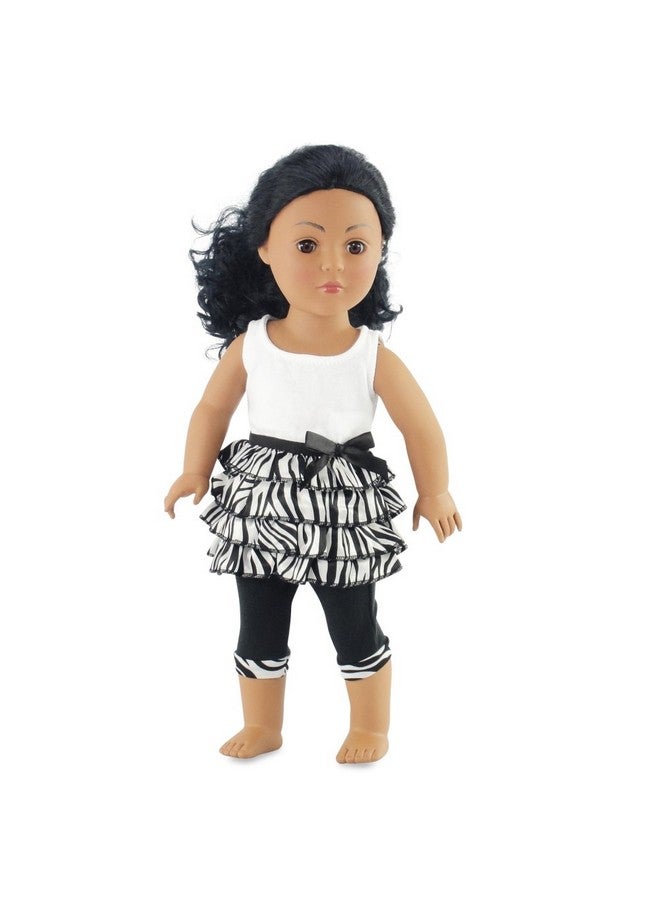 18Inch Doll Spring Lavender Skirt Outfit Bundled With Lovely Summer 2Pc Leggings 18 Doll Clothes Set Compatible With American Girl Dolls