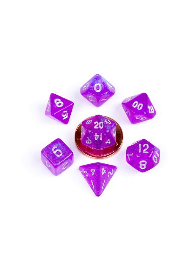 Stardust Purple 10Mm Mini Poly Dice Set