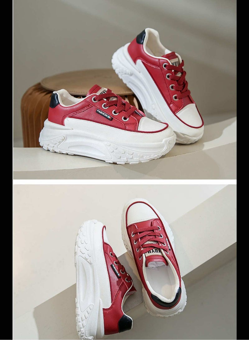 Comfortable Sports Heel Shoes - Red