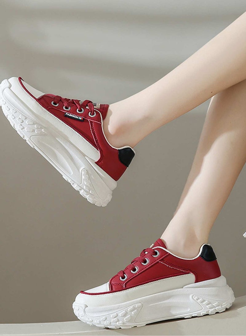 Comfortable Sports Heel Shoes - Red