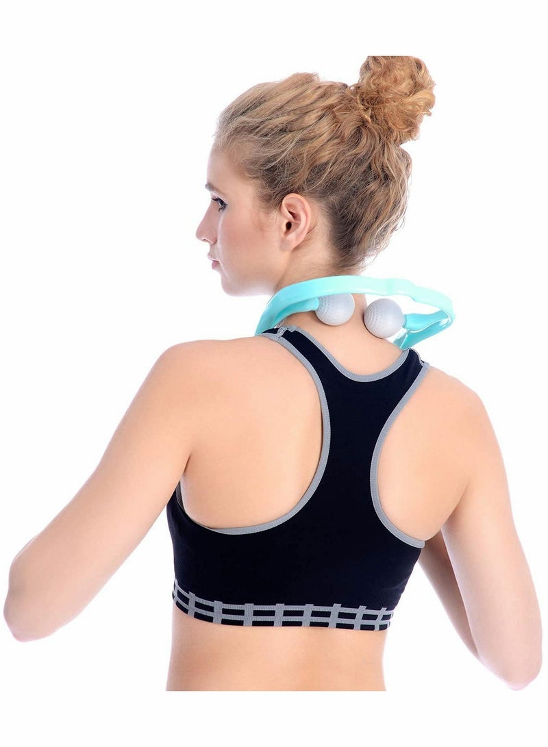 Neck Massager, Manual Self-Muscle Massage, Shoulder Acupressure Trigger Points, Deep Tissue Massage