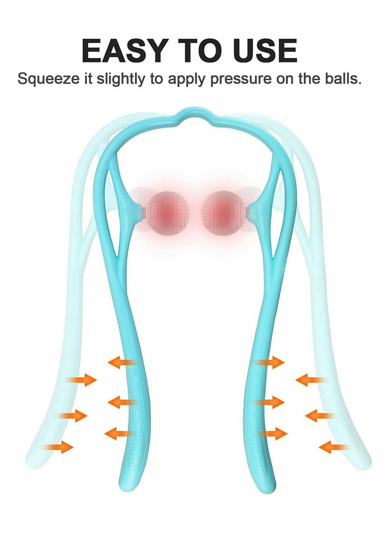 Neck Massager, Manual Self-Muscle Massage, Shoulder Acupressure Trigger Points, Deep Tissue Massage