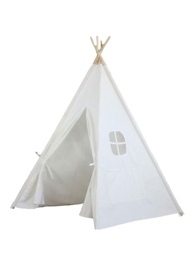 5 Poles Portable Breathable Compact Lightweight Canvas Teepee Eco- Frinedly Play House Tent