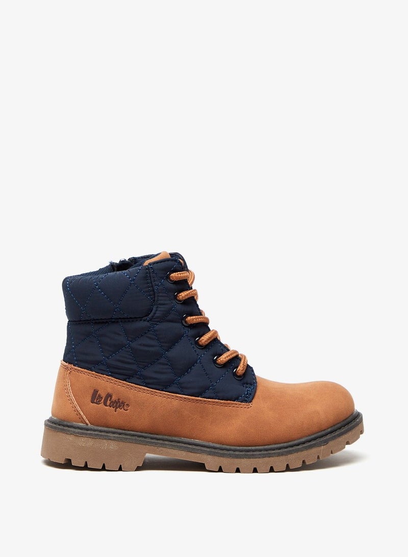 Boys' High Cut Boots with Zip Closure