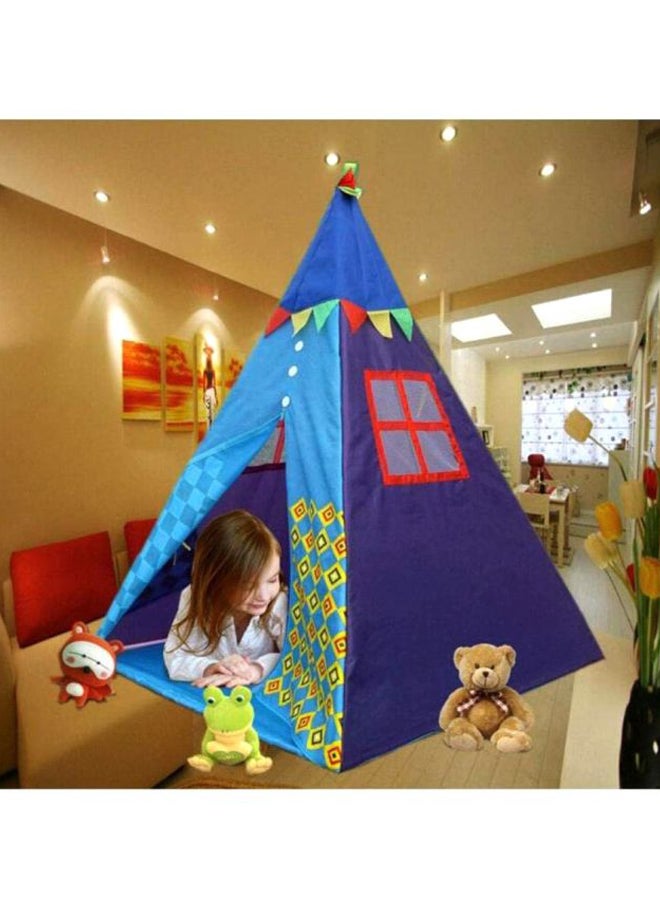 Blue Indian Tent Play House (100Cm X 100Cm X 130Cm)