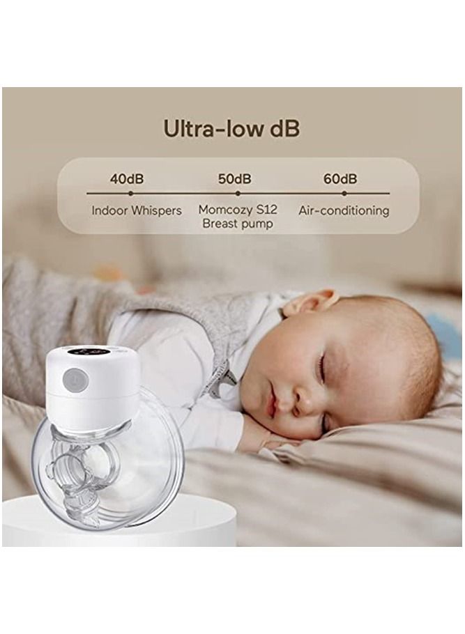 Wearable, Hands-Free, Electric Breast Pump With 2 Modes 9 Levels And 30 Pieces Breastmilk Storage Bags