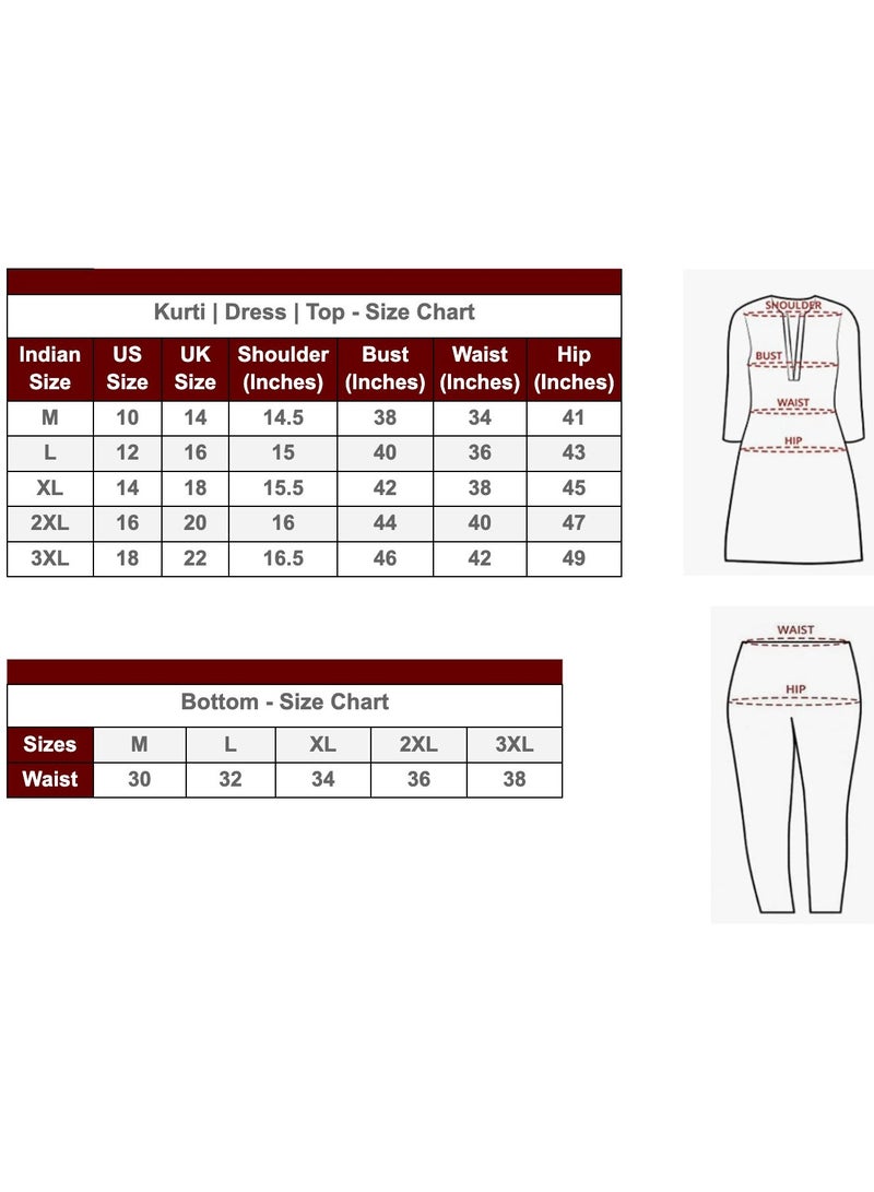 IndHeritage - Premium cotton 3pc kurti set - Light pink colour women's 3pc salwar set / kurti set - Silk dupatta & pants - Indian Kurti Set IDH00043