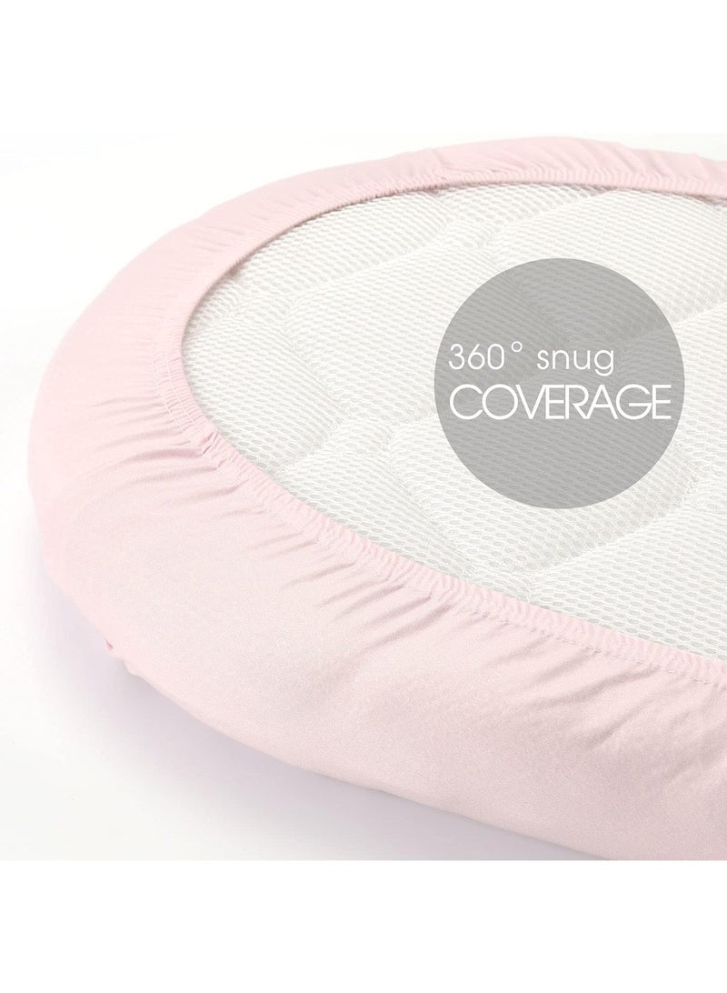 2 Piece Baby's Printed Cradle Stretch Removable Bed Cover