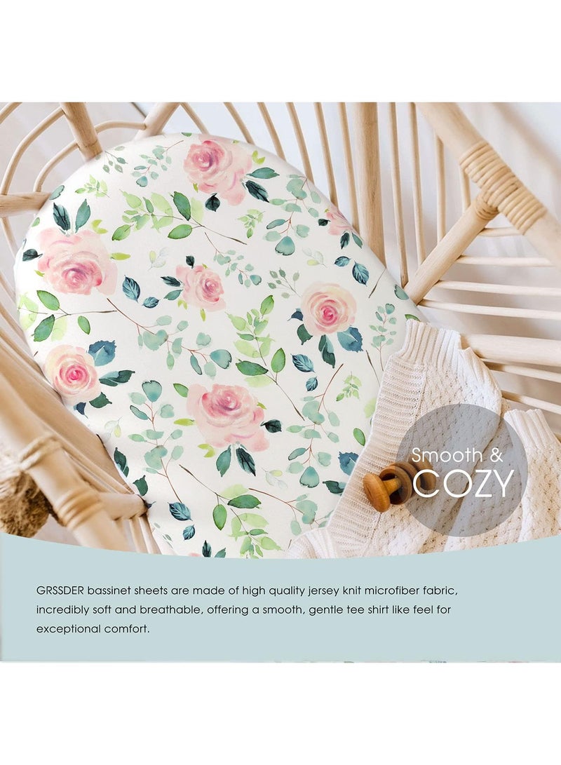 2 Piece Baby's Printed Cradle Stretch Removable Bed Cover