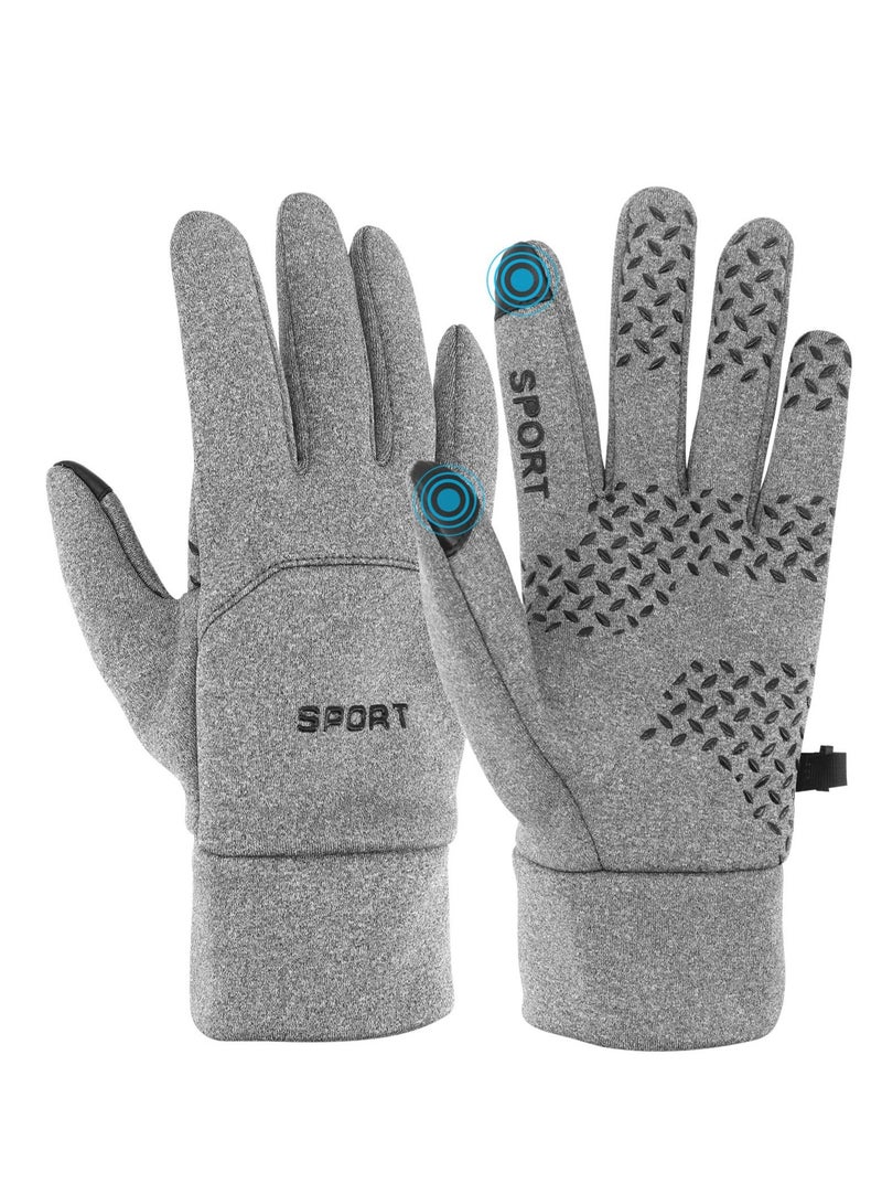 Winter Cycling Gloves Men Women,  Anti Slip Touchscreen Padded, Bike Glove Water Resistant Windproof Warm Anti-Slip for Running,  Biking, Workout, Hiking Camping, Skiing Sports