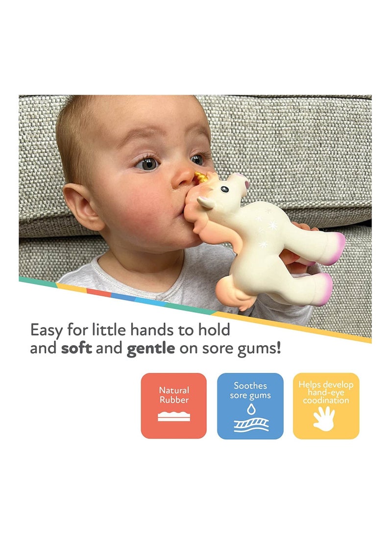 Rubber teether teething toy for babies