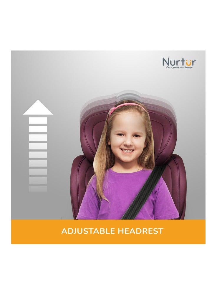 Jupiter Kids 3 in 1 Car Seat Booster Seat Adjustable Backrest Extra Protection 5Point Safety Harness 9 months to 12 years Upto 36kg Official Product