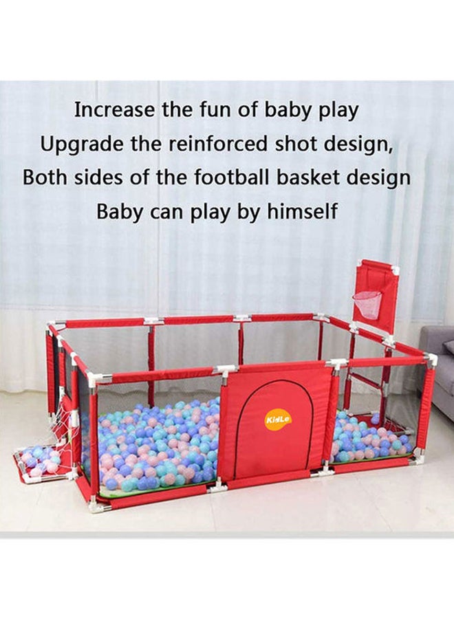 Playpen With Net With Stainless Steel Frame And Safety Net For Safe Fun Time 230x122x107cm