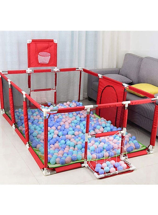Playpen With Net With Stainless Steel Frame And Safety Net For Safe Fun Time 230x122x107cm