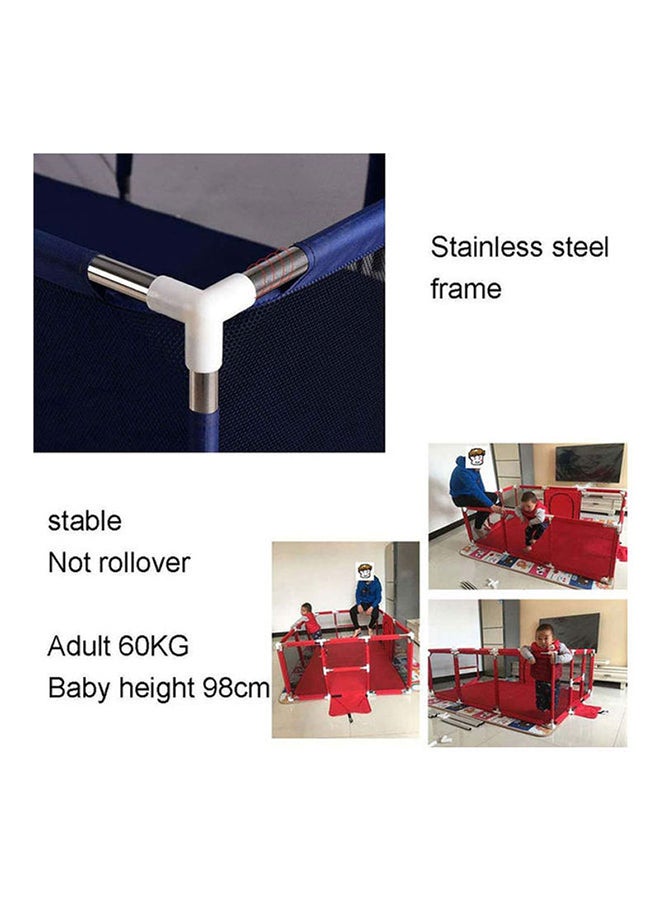 Playpen With Net With Stainless Steel Frame And Safety Net For Safe Fun Time 230x122x107cm