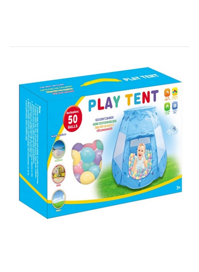 Blue Play Tent With 50 Ocean Balls 90x80x80cm