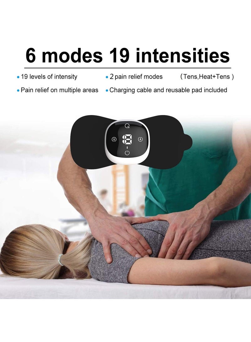 Wireless TENS Machine for Pain Relief Unit Heated Rechargeable Muscle Stimulator Portable EMS Massage Pain Management Device for Posterior Knee With Remote Control Sciatic Relief and Joint Comfort