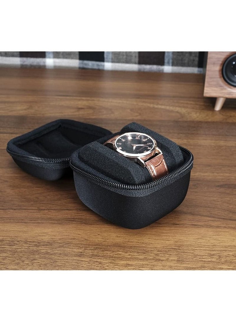 Watch Travel Case 1 Slot Watch Roll Case Storage and Organizer for Men and Women Zipper Watch Box with Anti-move Watch Pillow