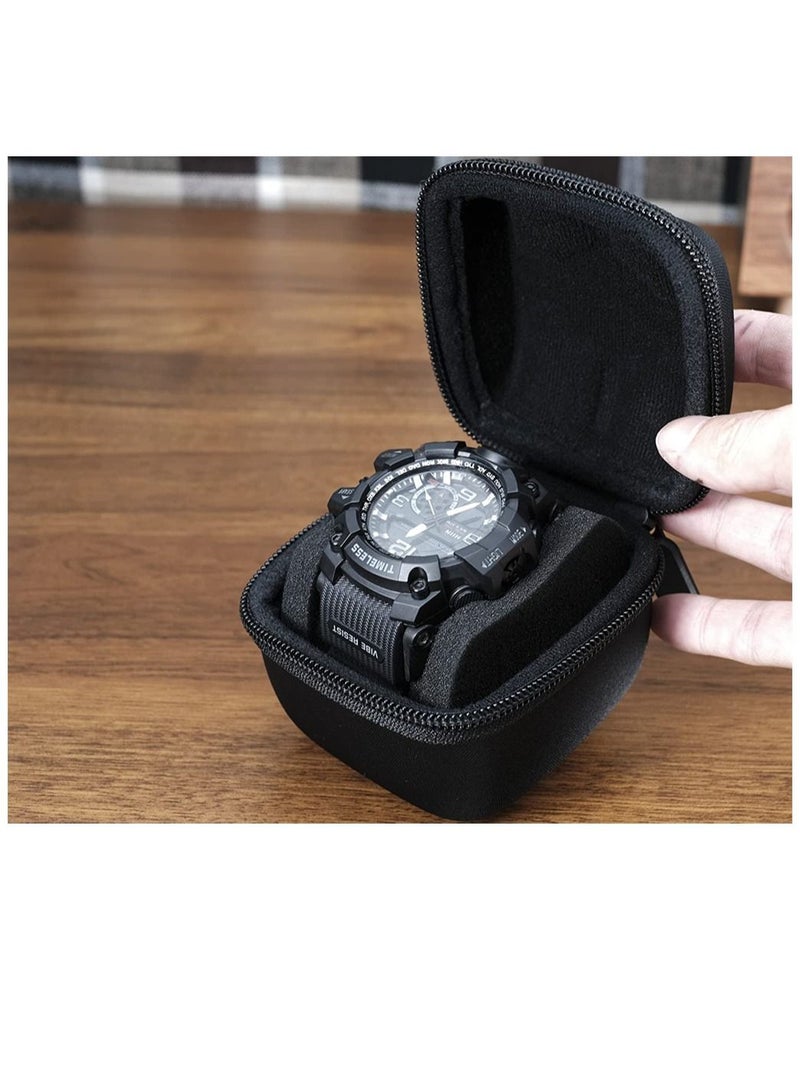Watch Travel Case 1 Slot Watch Roll Case Storage and Organizer for Men and Women Zipper Watch Box with Anti-move Watch Pillow
