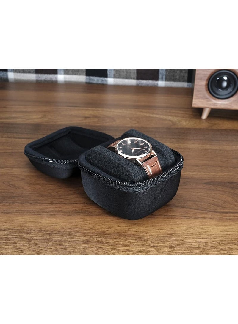 Watch Travel Case 1 Slot Watch Roll Case Storage and Organizer for Men and Women Zipper Watch Box with Anti-move Watch Pillow
