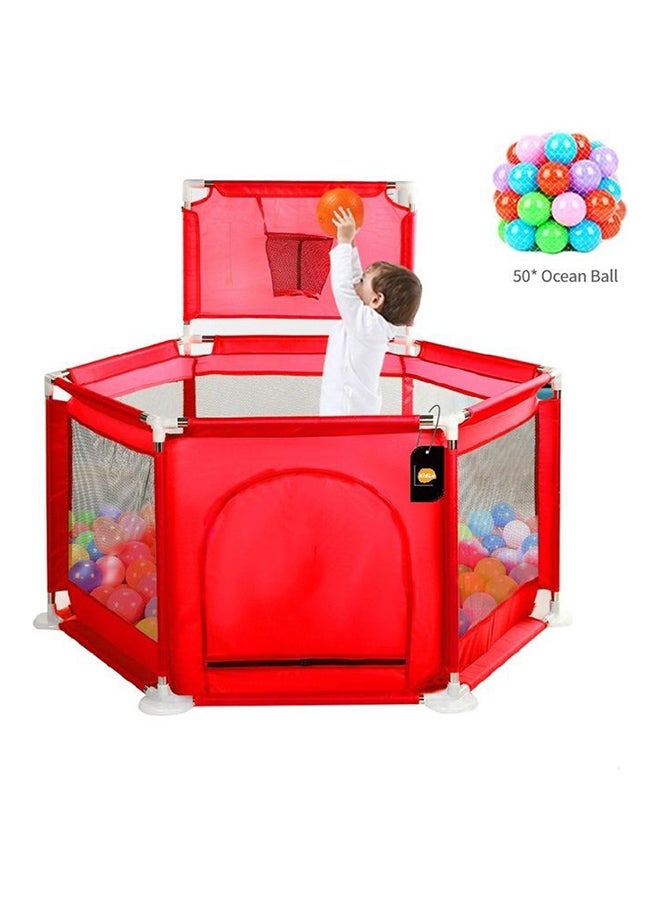 Portable Playpen With Balls 128x70x66.5cm