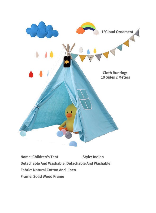 Portable Cotton Carva Teepee Indoor Kids Tent 100x100x110cm