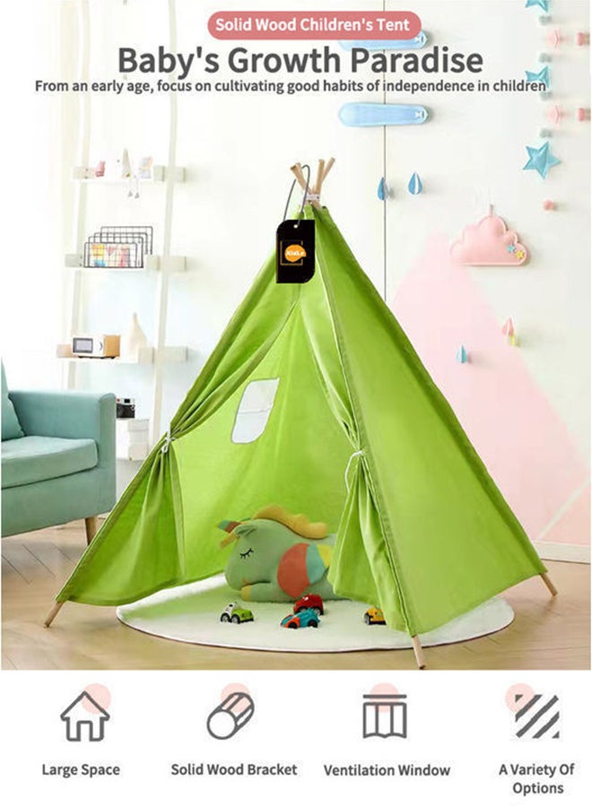 Portable Indian Cotton Carva Tipi Teepee Tent Indoor Playhouse 100x100x110cm