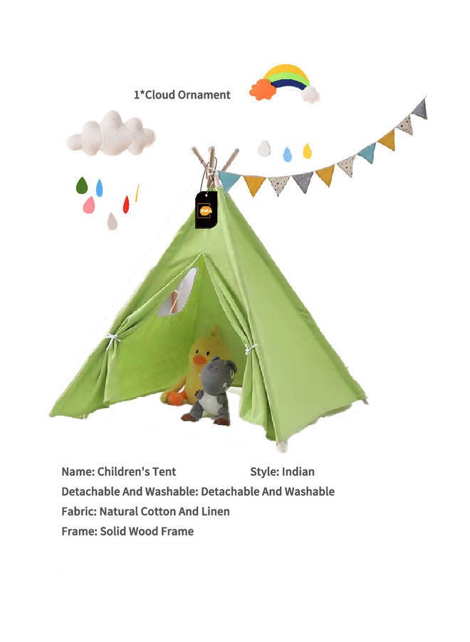 Portable Indian Cotton Carva Tipi Teepee Tent Indoor Playhouse 100x100x110cm