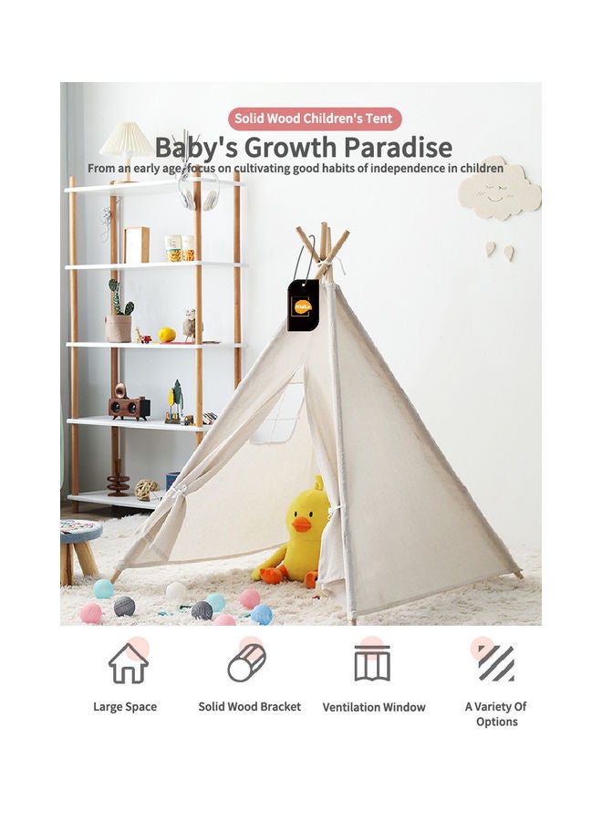 Chilldren's Play Tent With String Lights 140x140x180cm