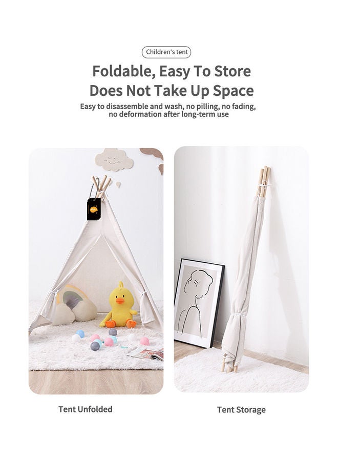 Portable Indian Cotton Carva Tipi Teepee Children's Tent For Kids 100x100x110cm