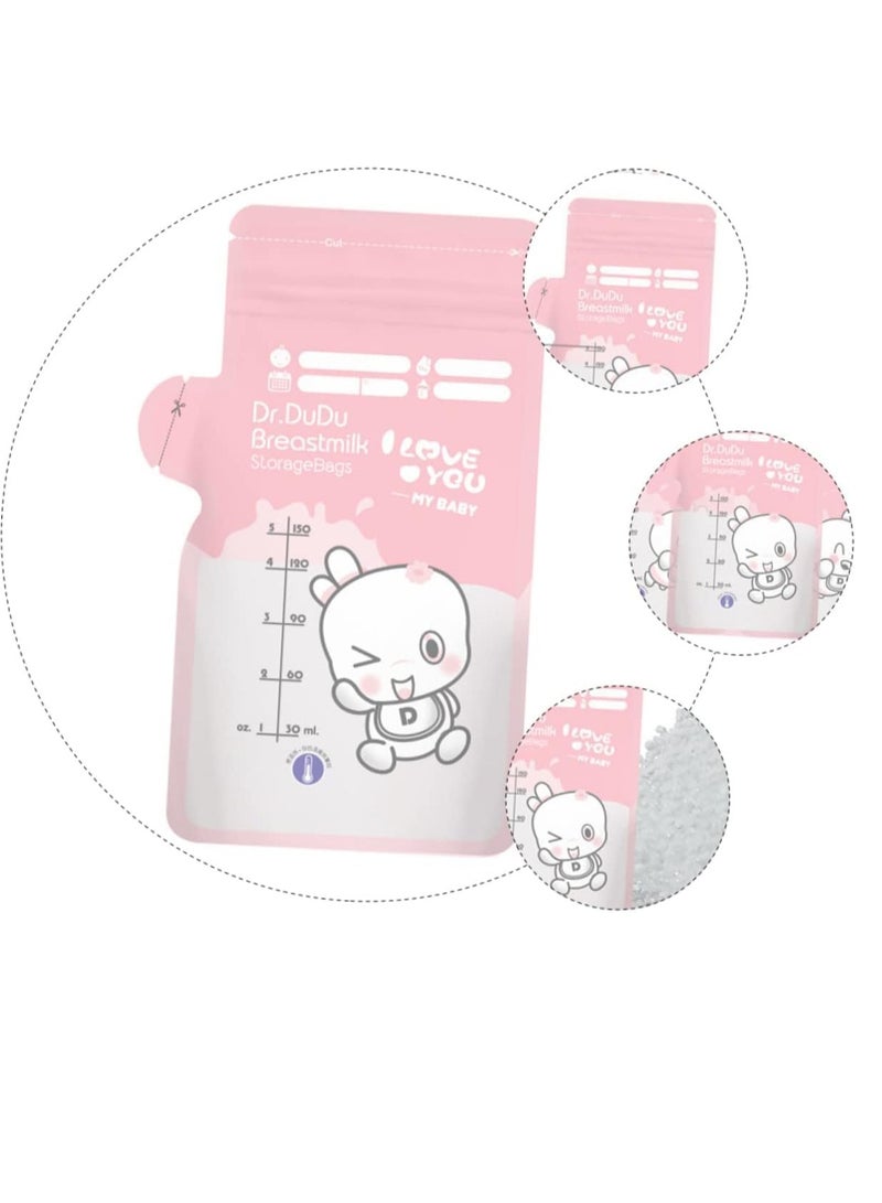 Portable Milk Powder Storage Bag, 30pcs Milk Storage Bag Baby Milk Drink Storage Bags Milk Freezer Bags Disposable Milk Bags Baby Breast Milk Powder Pouch Freezer Milk Pouch Pink Pp Dispenser