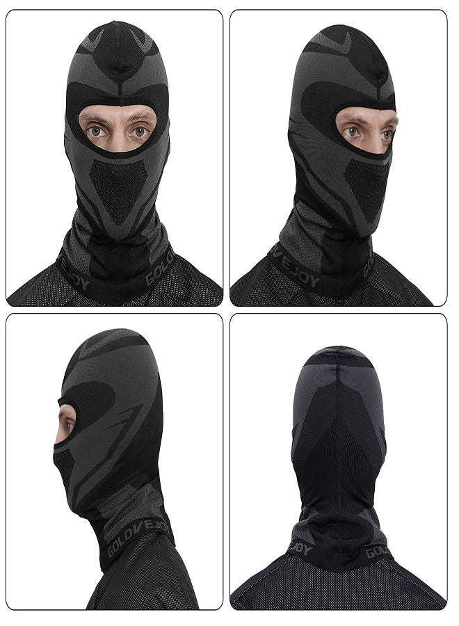 Unisex Cycling Balaclavas, Winter Thermal Fleece Windproof Breathable Elastic Full Face Cover Face Mask Ski Mask, Motorcycle Face Scarf Neck Warmer, Fit Helmets, Outdoor Sports