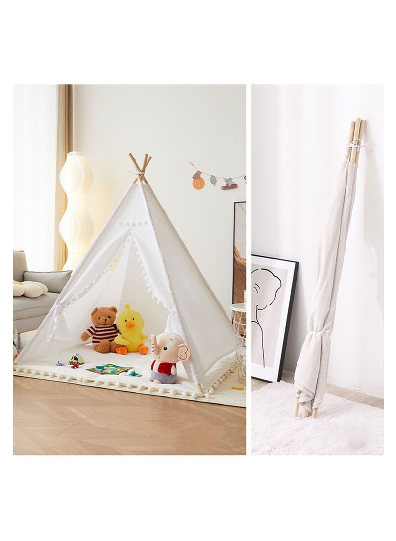 COOLBABY Foldable Teepee Tent with string light for Kids Play Tents Kids Teepee Tent for Girls Boys Washable Tent Fodable Kids Play Tent