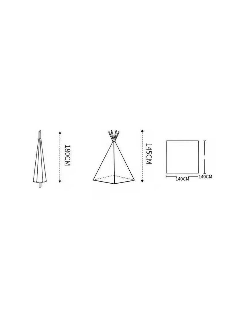 COOLBABY Foldable Teepee Tent with string light for Kids Play Tents Kids Teepee Tent for Girls Boys Washable Tent Fodable Kids Play Tent