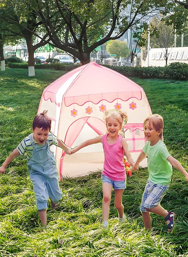 Kids Play Tent Playhouse with Star Lights, Large Fairy Playhouse with Star Lights Fairy Play House Indoor and Outdoor Toddler Tent, Easy Setup Gift for Children 51