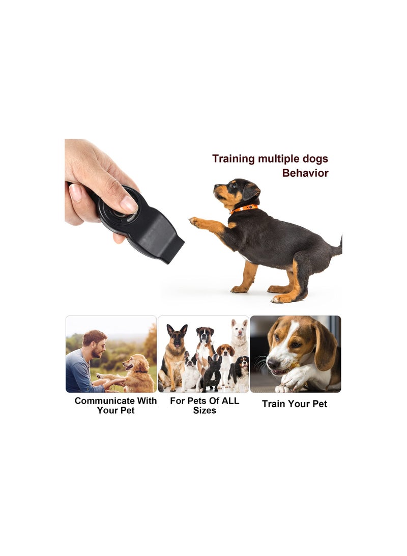 Dog Training Whistle with Wrist Strap, Pet Training Clicker, Distinct Clicking Sound Lightweight for Dog Cats Birds Horses Perfect for Behavioral Training, Rewards Training(2packs)