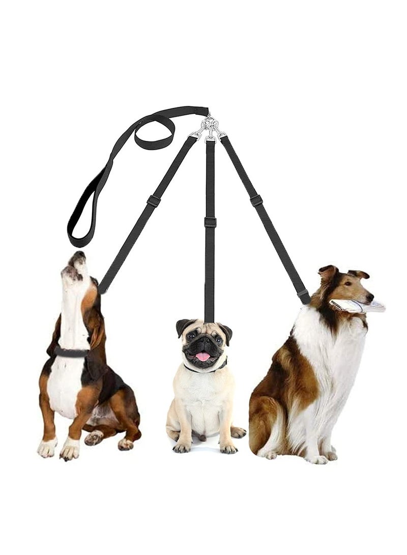 SYOSI 3 in 1 Dog Leashes, with Adjustable Detachable Coupler, Durable Strong Nylon Long Line Dog Leads, Anti-Pull Dog Leash, for Three Dogs Pet Walking Hiking